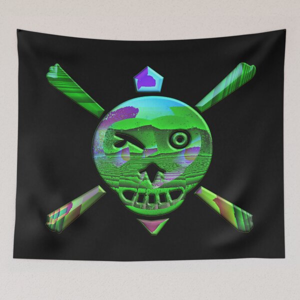 Item preview, INCREDIBLE AND VIBRANT LAUGHING CROSS BONES AND SKULL designed and sold by Ralek.
