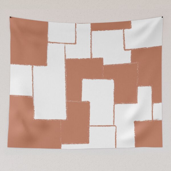 Item preview, Orange and White Tiles designed and sold by A.X. Bates.