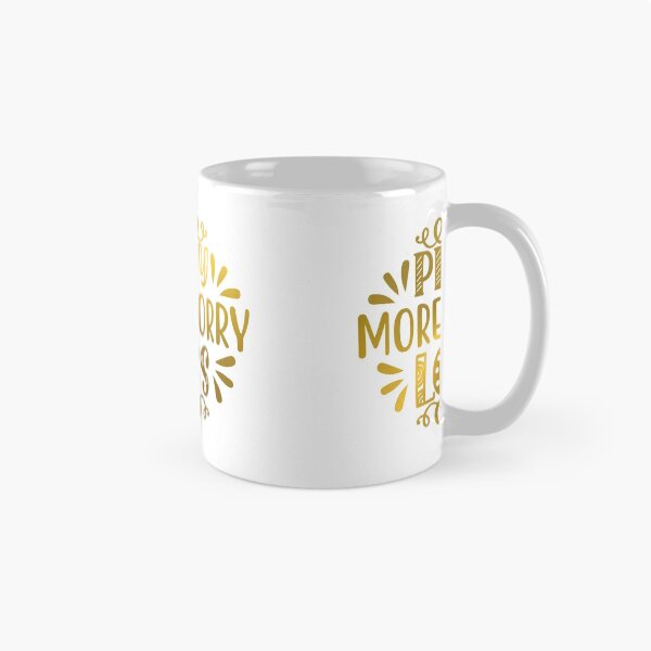 Item preview, Pray More Worry Less Motivational Phrases for christians designed and sold by AGoldenEmerald.