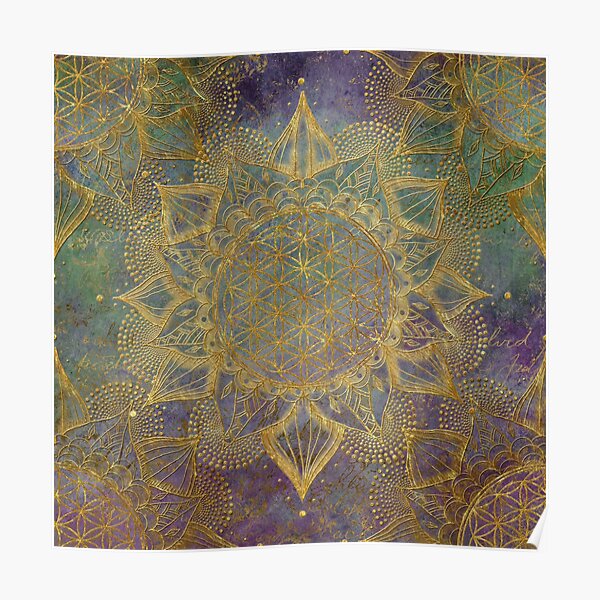 Flower of Life Mandala Poster