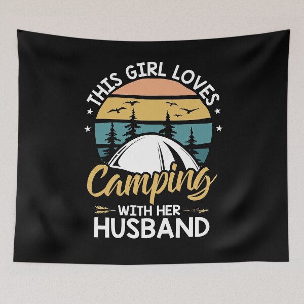 Item preview, Womens Wife This Girl Loves Camping with Her Husband Outdoor designed and sold by ghazalish.