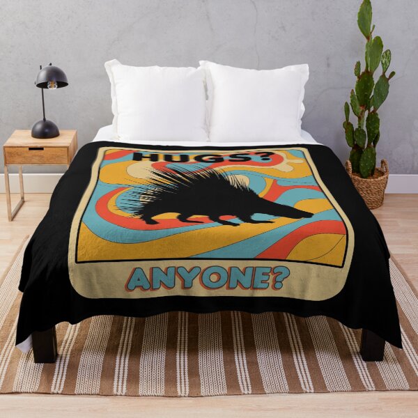 Item preview, Vintage Porcupine Hugs Anyone Retro Porcupine Lover Gift designed and sold by TheAplus.