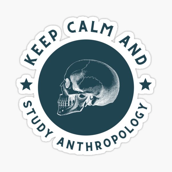 Vista previa del artículo con la obra «Mantén la calma y estudia antropología», diseñado y vendido por Matheus2001.
