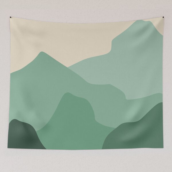 Item preview, Minimalistic Green Mountains designed and sold by YuviMK.