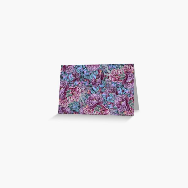 Pink Peonies in Watercolor Greeting Card