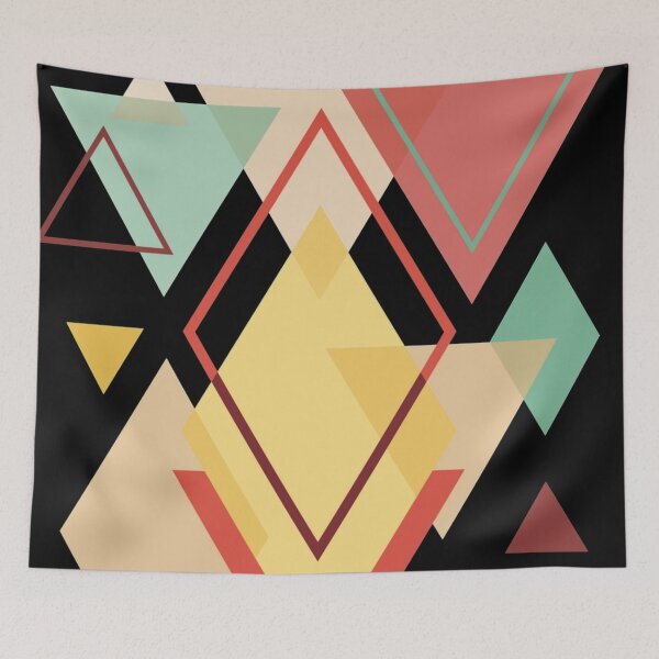Item preview, Minimalistic Geometric Multicolored Triangle Pattern designed and sold by YuviMK.