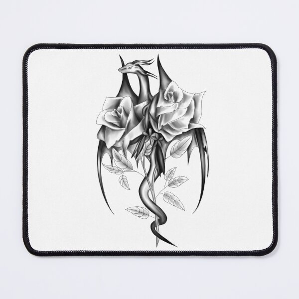 Item preview, Dragon and roses designed and sold by -Lara-.