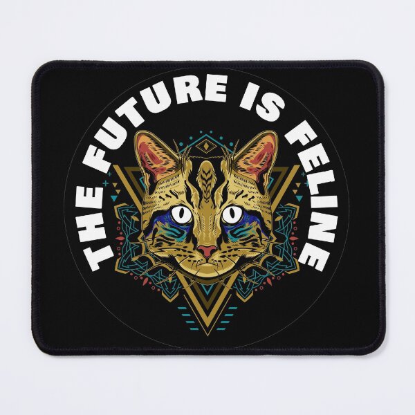 Item preview, The Future Is Feline - Geometric Sacred Cat - White designed and sold by NoMatterLab.