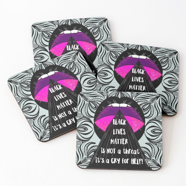 Item preview, Black Lives Matter Is Not A Threat It’s A Cry For Help BLM Quote designed and sold by Melanie-Palmer.