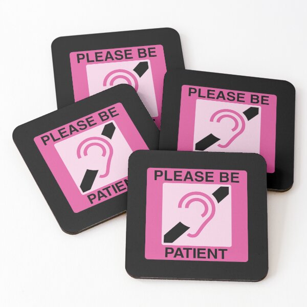 Item preview, Please Be Patient Hard of Hearing Deaf lip reader pink designed and sold by Sky1I.