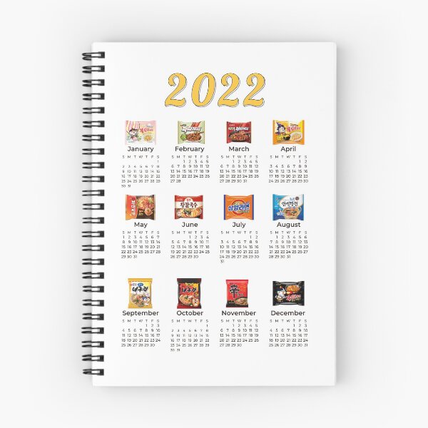 Item preview, Korean instant Ramens  Calendar 2022 designed and sold by SerenaChoe.