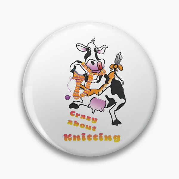 Item preview, Crazy Cow, crazy about Knitting designed and sold by albadawnart.