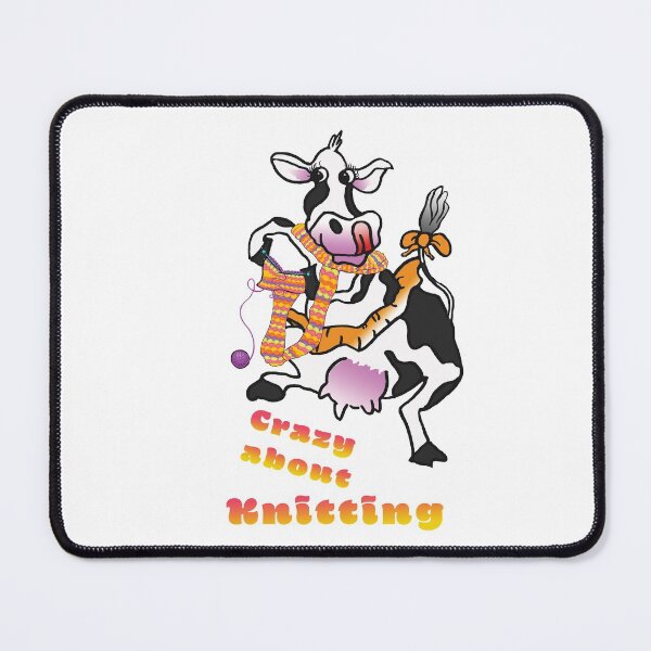Item preview, Crazy Cow, crazy about Knitting designed and sold by albadawnart.