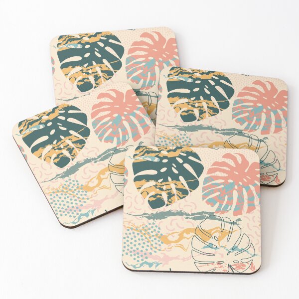 Item preview, Colorful Abstract Tropical Pattern Wallpaper Design  designed and sold by AGoldenEmerald.