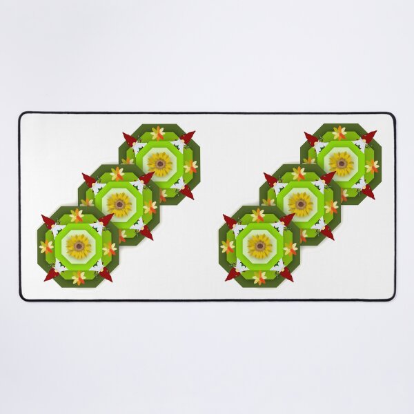Item preview, Geometric sunflower Christmas seamless pattern designed and sold by AnyMage.
