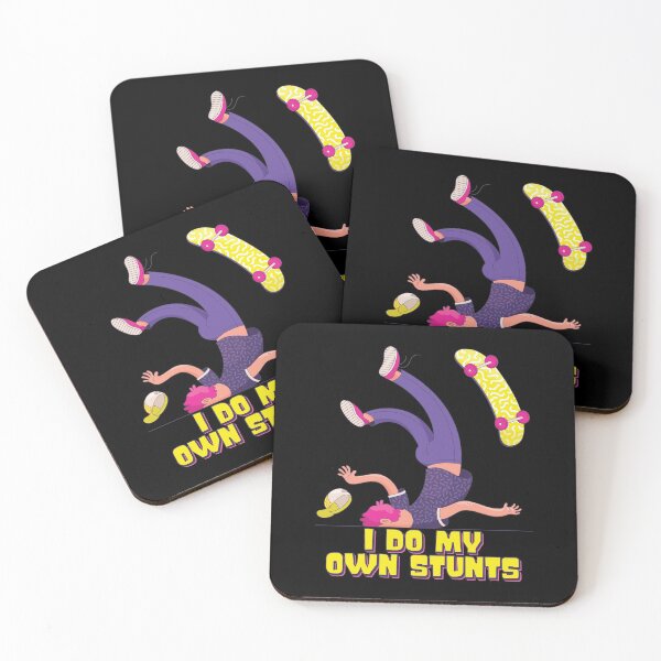 Aperçu de l'œuvre I Do My Own Stunts Funny Skateboard Skate Gift graphique créée et vendue par theodoros20.