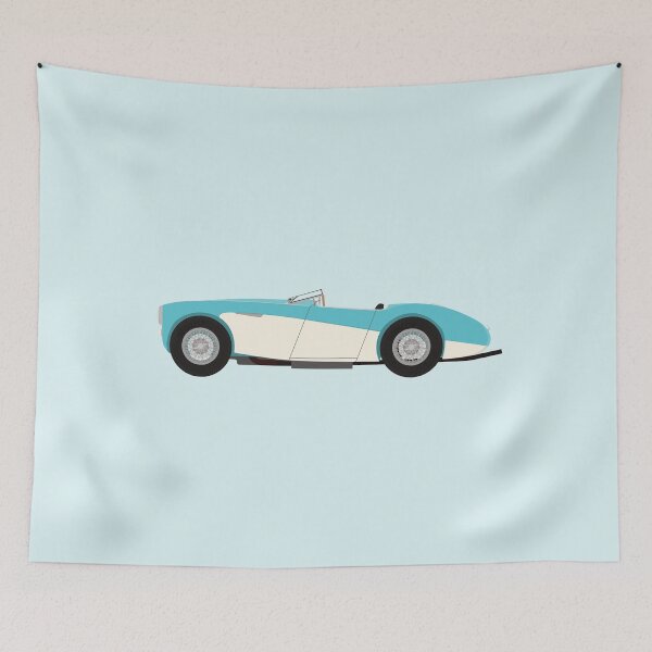 Item preview, Austin Healey 100/4 Sports Classic Car (Turquoise& Cream) with windscreen folded down designed and sold by JHMimaging.