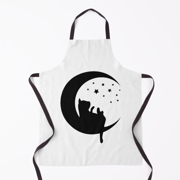 Item preview, Silhouette of Cat Sitting on Moon designed and sold by ThePinkProject.