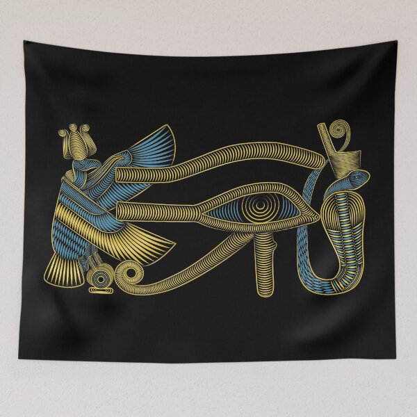 Item preview, Gold blue Eye of Ra with bird and snake  designed and sold by hockeng.