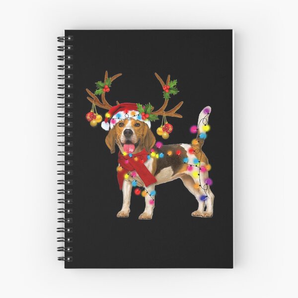 Item preview, Beagle Dog Gorgeous Reindeer Christmas Lights Tree Dog Scarf Xmas Santa Claus designed and sold by louloapadilla.