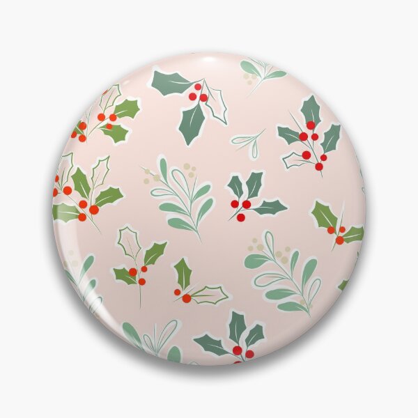 Item preview, Retro Christmas Foliage Pattern Nº1 Blush designed and sold by Dominiquevari.
