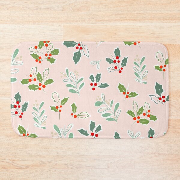 Item preview, Retro Christmas Foliage Pattern Nº1 Blush designed and sold by Dominiquevari.