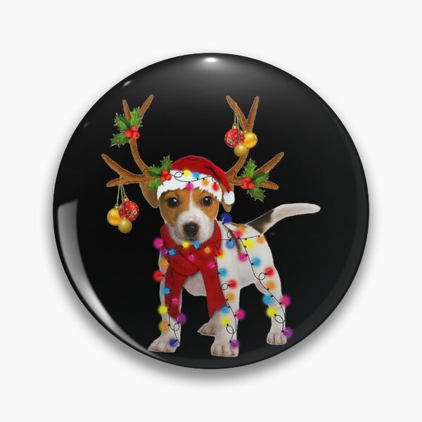 Item preview, Jack russell Dog Gorgeous Reindeer Christmas Lights Tree Dog Scarf Xmas Santa Claus designed and sold by louloapadilla.