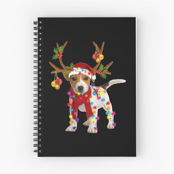 Item preview, Jack russell Dog Gorgeous Reindeer Christmas Lights Tree Dog Scarf Xmas Santa Claus designed and sold by louloapadilla.