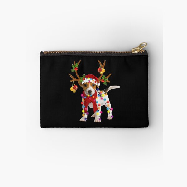 Item preview, Jack russell Dog Gorgeous Reindeer Christmas Lights Tree Dog Scarf Xmas Santa Claus designed and sold by louloapadilla.