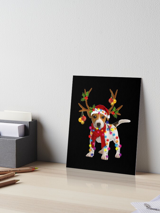 Santa Jack Russell Gorgeous Reindeer Light Christmas Lover T-Shirt Santa Jack Russell Gorgeous Reindeer Light Christmas Lover T-Shirt
