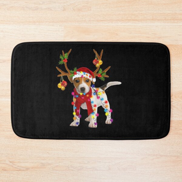 Item preview, Jack russell Dog Gorgeous Reindeer Christmas Lights Tree Dog Scarf Xmas Santa Claus designed and sold by louloapadilla.