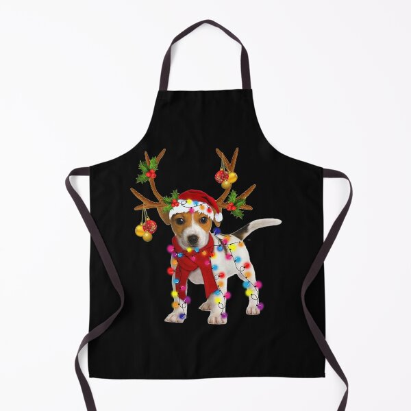 Item preview, Jack russell Dog Gorgeous Reindeer Christmas Lights Tree Dog Scarf Xmas Santa Claus designed and sold by louloapadilla.
