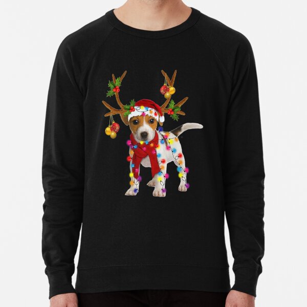 Jack russell Dog Gorgeous Reindeer Christmas Lights Tree Dog Scarf