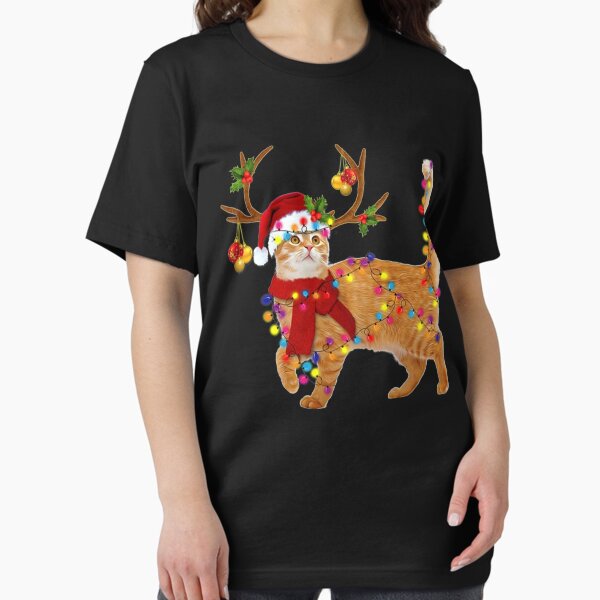 Item preview, Cat Gorgeous Reindeer Christmas Lights Tree Cat Scarf Xmas Santa Claus designed and sold by louloapadilla.
