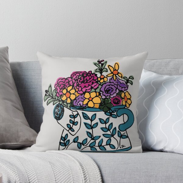Item preview, Blue and White Flower Can designed and sold by Robin   King.