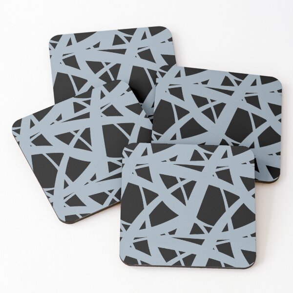 Item preview, Black and Blue Abstract Mosaic Pattern 3 Coordinates w/ HGTV 2022 Color of the Year Aleutian HGSW3355 - Colour Trends - Hue - Shades designed and sold by ColorOfTheYears.