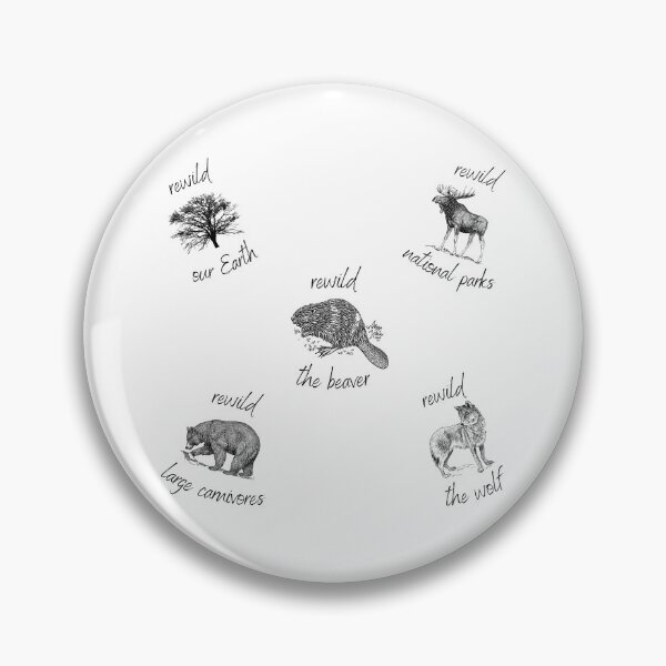 Item preview, Rewild Large Carnivores/Earth/National Parks/Beaver/Wolf Rewilding Conservation designed and sold by chloeinca.