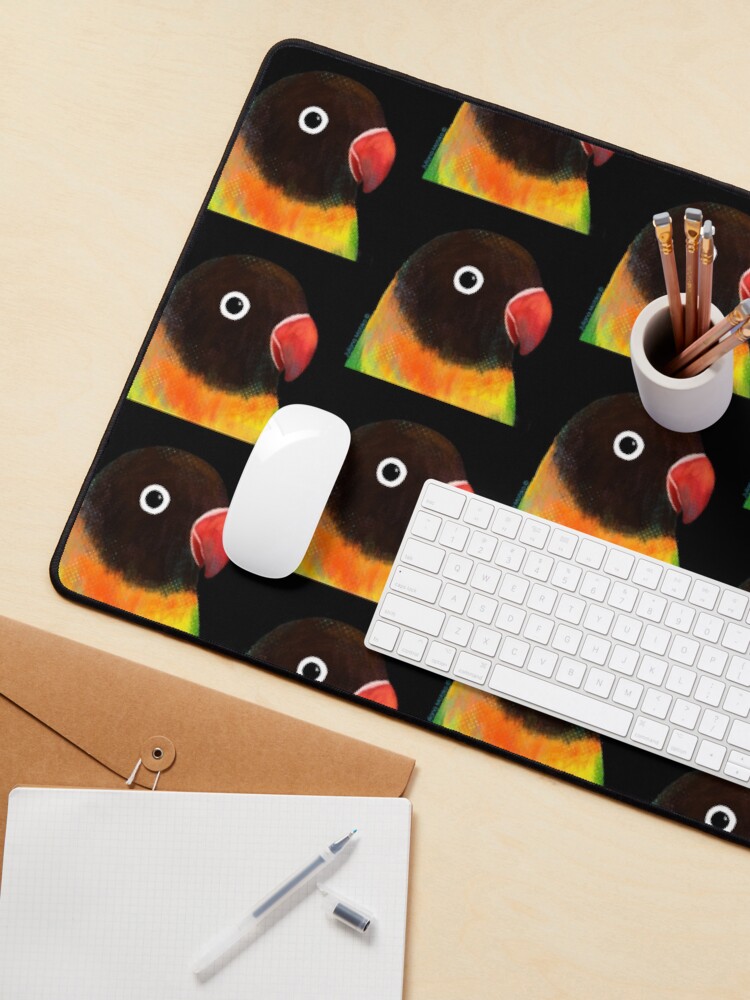 Alternate view of Green Masked Lovebird Mouse Pad