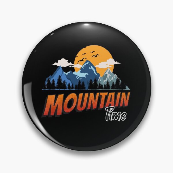Item preview, Geometric Mountains Line Art Sun Moon Landscape (Mountain Time) designed and sold by i-longmanshop.