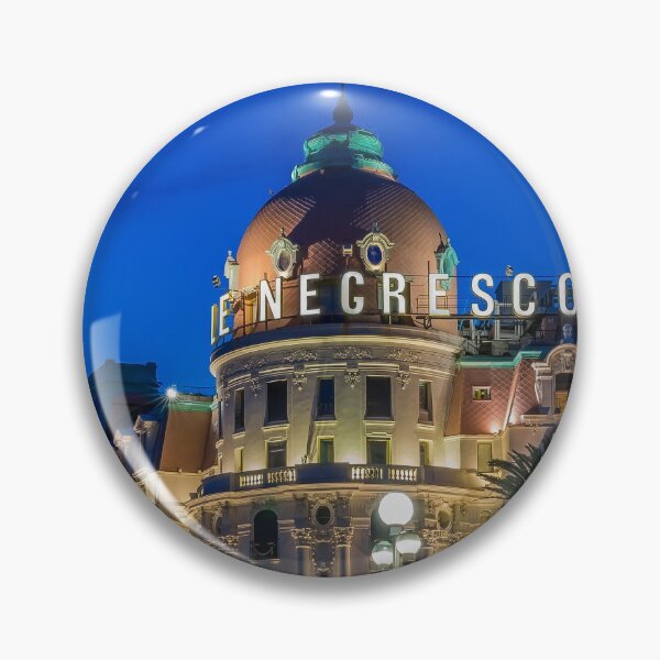 Item preview, Long exposure light trails at night in front of the famous luxury Negresco hotel on the Promenade des Anglais in Nice, Baie des Anges, a symbol of the Cote d'Azur or the French Riviera. designed and sold by SvetlanaSF.