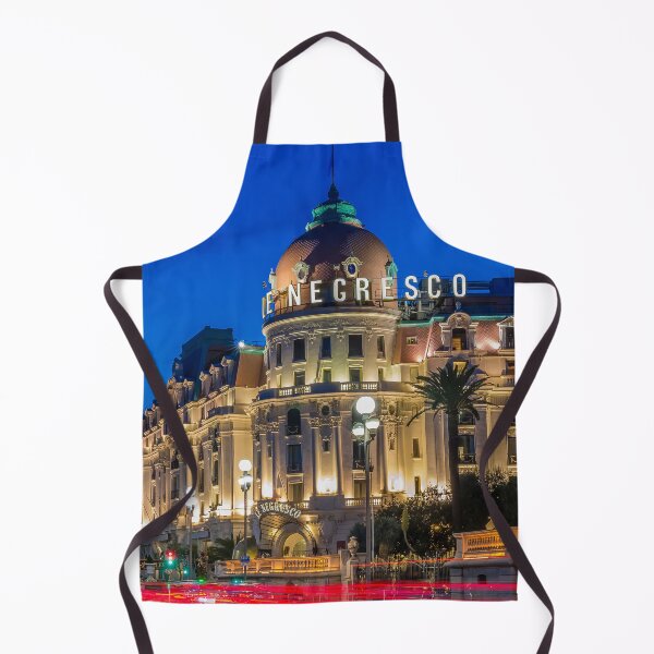 Item preview, Long exposure light trails at night in front of the famous luxury Negresco hotel on the Promenade des Anglais in Nice, Baie des Anges, a symbol of the Cote d'Azur or the French Riviera. designed and sold by SvetlanaSF.