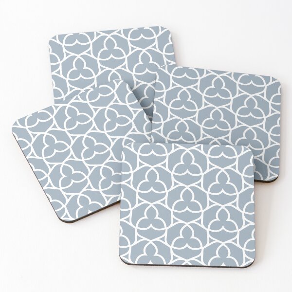 Item preview, Blue and White Ornamental Shape Pattern 2 Coordinates w/ HGTV 2022 Color of the Year Aleutian HGSW3355 - Colour Trends - Hue - Shades designed and sold by ColorOfTheYears.