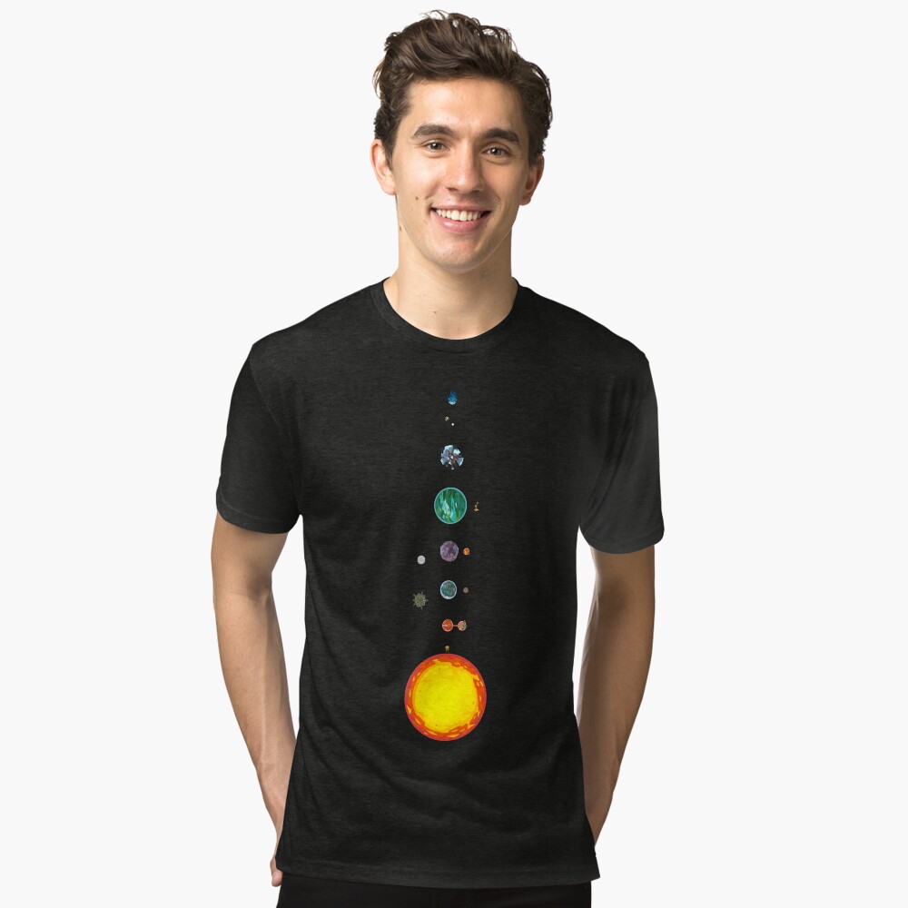 Flat Earth Believers Solar System View T-Shirt
