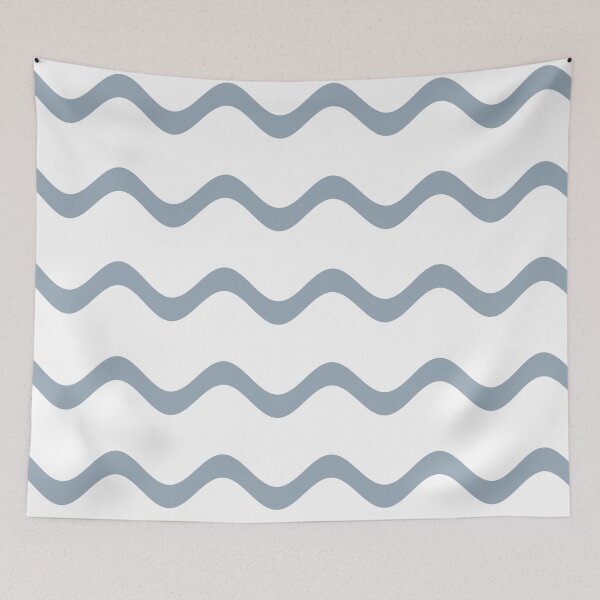 Item preview, Blue and White Horizontal Line - Stripe Pattern Coordinates w/ HGTV 2022 Color of the Year Aleutian HGSW3355 - Colour Trends - Hue - Shades designed and sold by ColorOfTheYears.