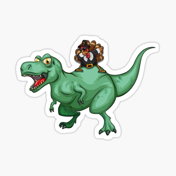 Gobble Dabbing TrexTurkey Gobble till you Wobble Sticker