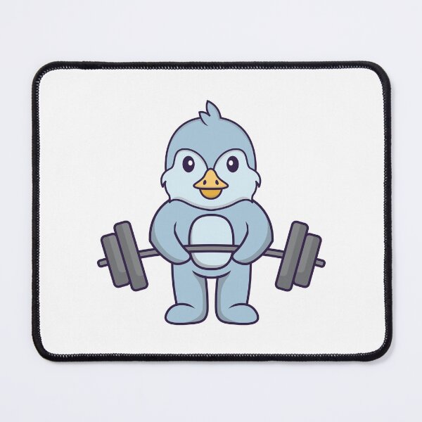 Item preview, Cute bird lifting barbell designed and sold by Stay-Pawsitive.