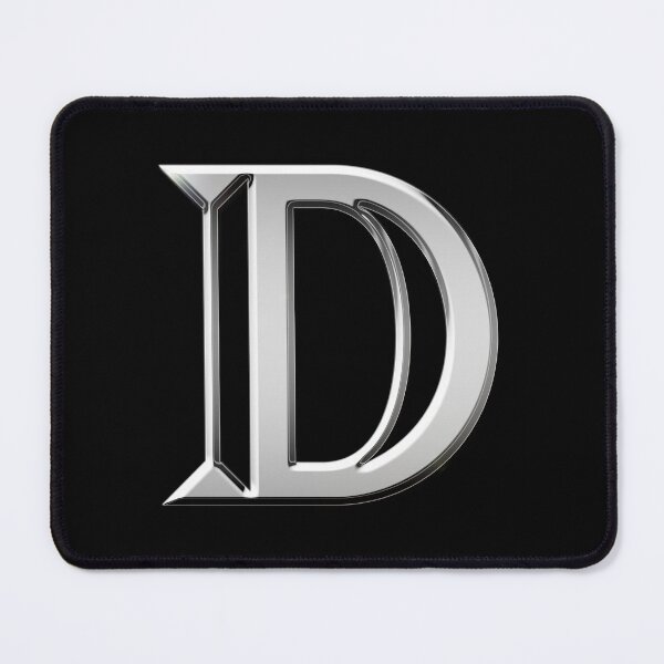 Item preview, Chrome Metallic Letter D designed and sold by PrettyPage.