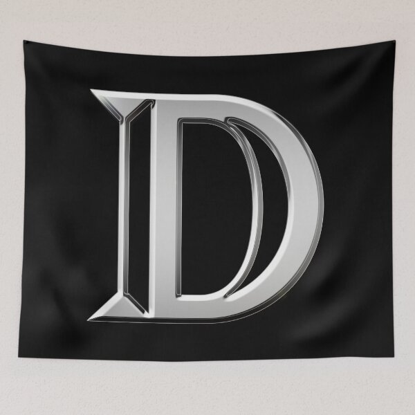 Item preview, Chrome Metallic Letter D designed and sold by PrettyPage.