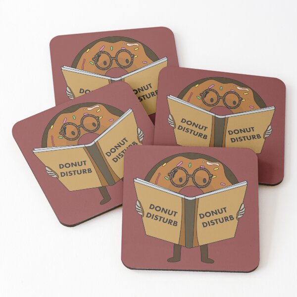 Item preview, Donut Disturb,a nerd librarian donut reading a book designed and sold by Donutlovers.