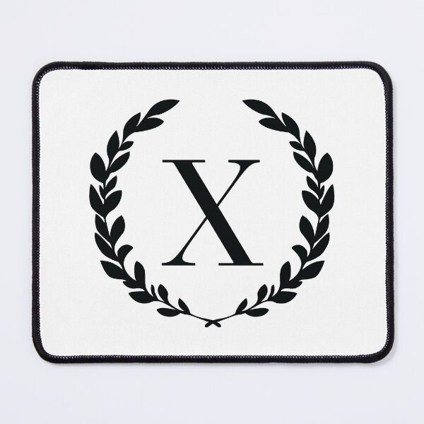 Item preview, Letter X, Laurel wreath monogram X, Initial X, Laurel frame with letter X designed and sold by KateBilous.